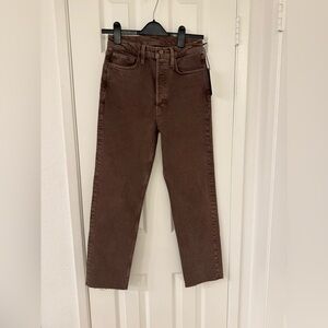 Re/Done Washed Chocolate Jeans Size 26